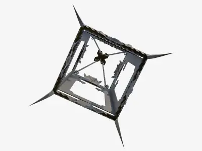 Wrought iron lantern 1 Low-poly 3D model