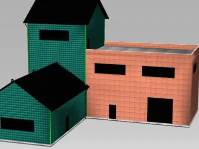 Barracao Industrial 3D model