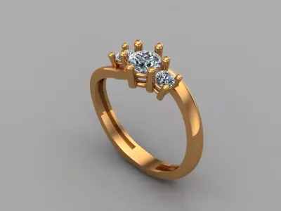 Women Ring 3DM Womens Ring 3d models 3D print model 3D print model 16