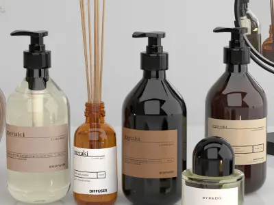 Bathroom accessories set 02 3D model