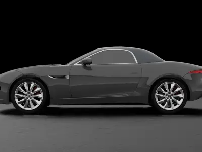 Jaguar F-type Low-poly 3D model