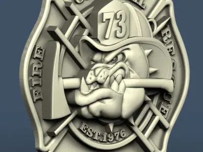 Bulldog 3d relief for printing and aspire applications 3D model