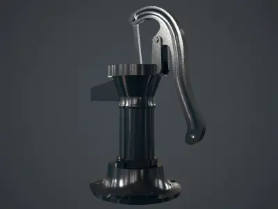 Hand Pump 2A Low-poly 3D model