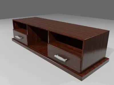 Rack for TV - Living Room - Sala de Estar Low-poly 3D model