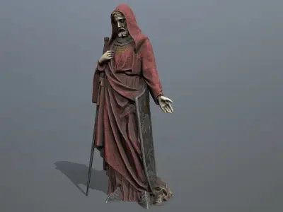 Man Statue 3 Low-poly 3D model