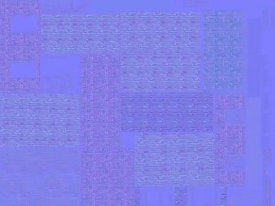 Building brick with two windows Low-poly 3D model