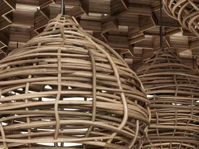 Branch Vespiary ceiling decor n1 3D model