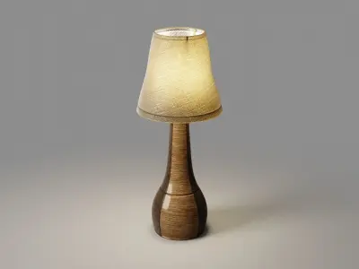 Luxury Wooden Lampshade  3D model