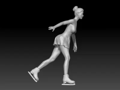 figure skating girl 1 3D print model