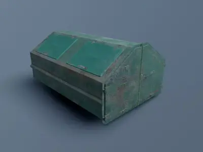 Waste Dumpster Free low-poly 3D model