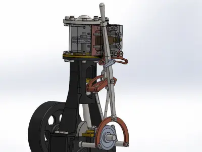Vertical Steam Engine 3D model