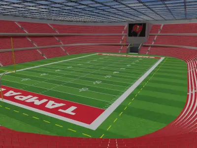 Tampa Bay Buccaneers - American Football Stadium Low-poly 3D model