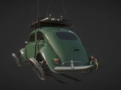 hover car Low-poly 3D model