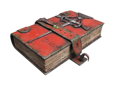Vintage magic book Low-poly 3D model