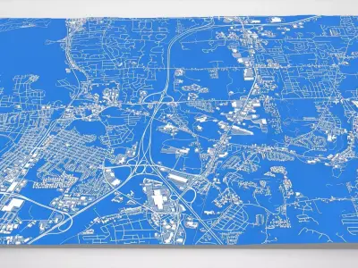 Cityscape Warwick England 3D model