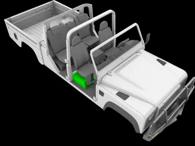 Land Rover defender 130 high capacity For TRX4  3D print model