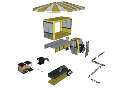 Mobile Sales Cart 3D model