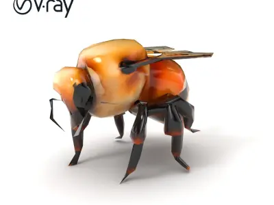Rusty Patched Bumblebee Realistic Model Pack Low-poly 3D model