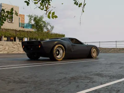 Automotive Render Scene 3D Blender File Textured 3D model