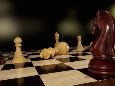 Wood Chess  Free low-poly 3D model