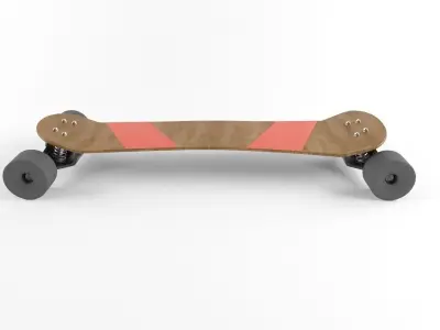 Longboard Custom Skateboard High Poly 3D Model 3D model