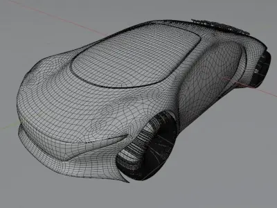 Mercedes Benz vision AVTR Low-poly 3D model