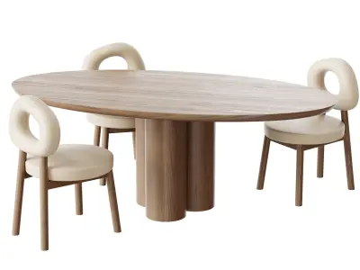 Dining table MELTON 3D model