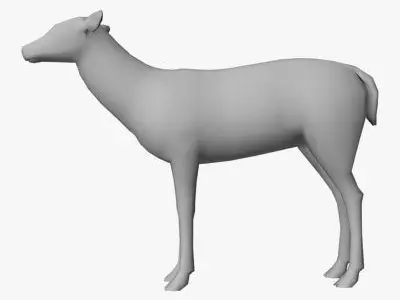 Low Poly Doe deer Low-poly 3D model