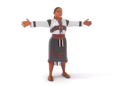Traditional Outfit Model Pack Low-poly 3D model
