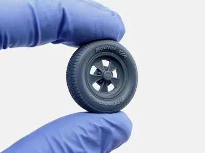 15x6 Cragar GT Plus Wheel BFGoodrich Radial TA Tire 3D print model