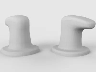 Iron pole ship Low-poly 3D model