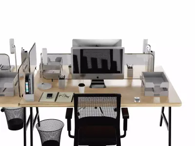 Office set 01 3D model