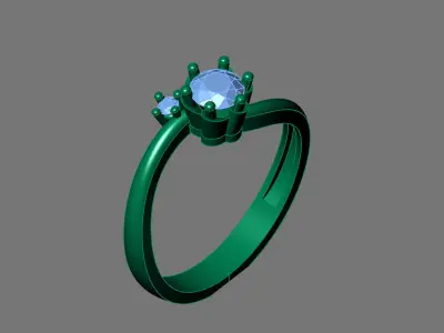 Rings for Women Womens Rings Stone Ring Ready STL 3DM Models  3D print model 8
