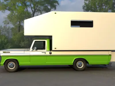 Surveillance Pickup Truck 3D model