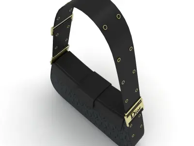 Dior Street Chic Bag Black Print 3D model