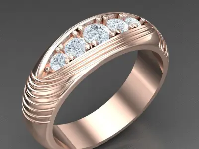 Luxury Men Rings Designs 4MR045 3D print model