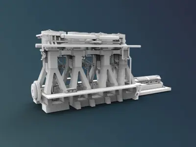 Steam Engine Ship 3D print model