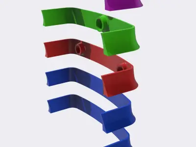 Fox Body STANG Front Drag Spoiler 5 versions 3D print model