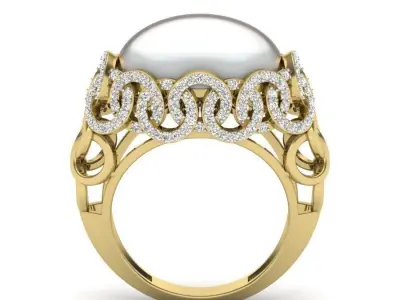 Women ring 3dm Render details 3D print model