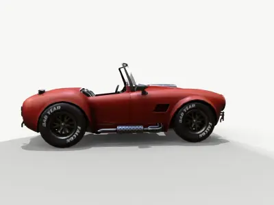 Low poly Ac cobra car Low-poly 3D model