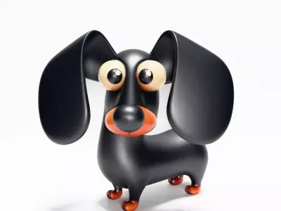 Sausage Wiener Dog toy 3D print model