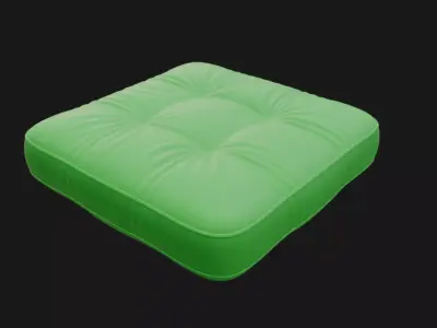 Tufted Seat Cushion 3D Model 3D model