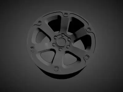 FUEL BEAST scalable and printable rims 3D print model
