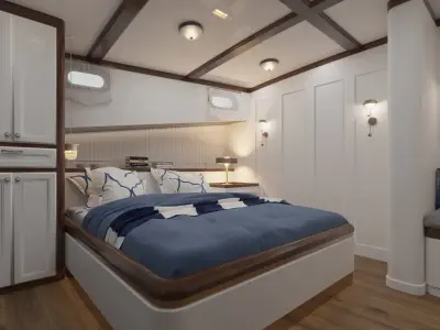 Boat 3d Model L1 Master Cabin-Bridge and Saloon-Passenger Cabin 3D model