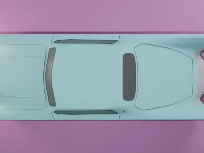 Retro-futuristic cruiser concept 3D model