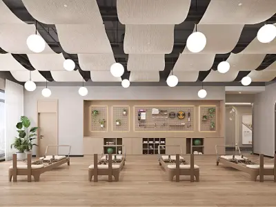 Fitness Yoga Scene Kit - High-Quality Gym 3D model