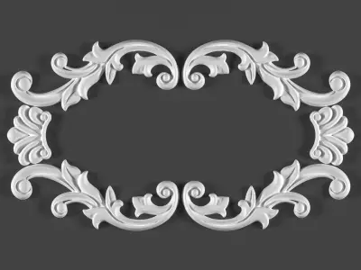 8 ornamental classic decoration 3d model kitbash vol 14 3D model