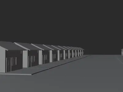 Free Low Poly Neighbourhood For Simple Rendering Free low-poly 3D model