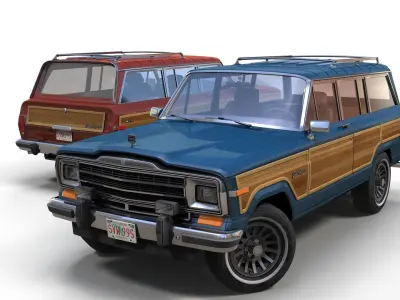 Jeep Wagoneer Low-poly 3D model