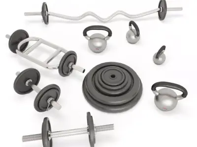 Dumbbell Fitness 3D model